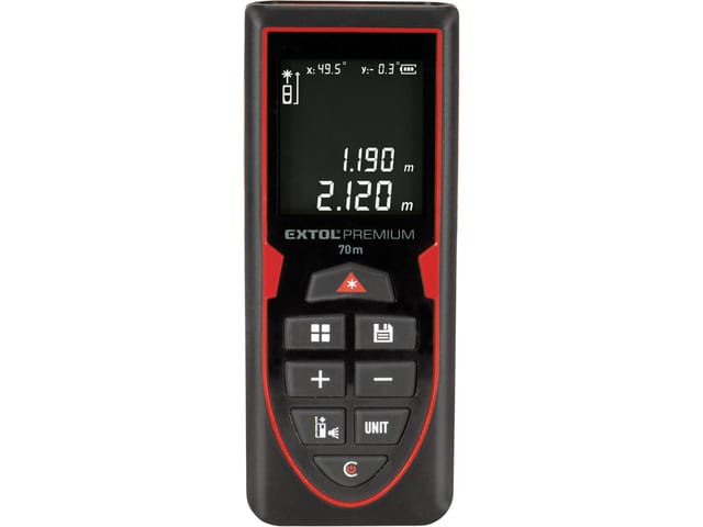 Extol Premium Laser-entfernungsmesser 70 M Grün Mit Li-ion-akku 8820047