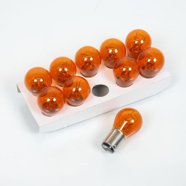 Schachtel Mit 10 Glühlampen Orange Flosser Bay15d 12v 21/5w Für