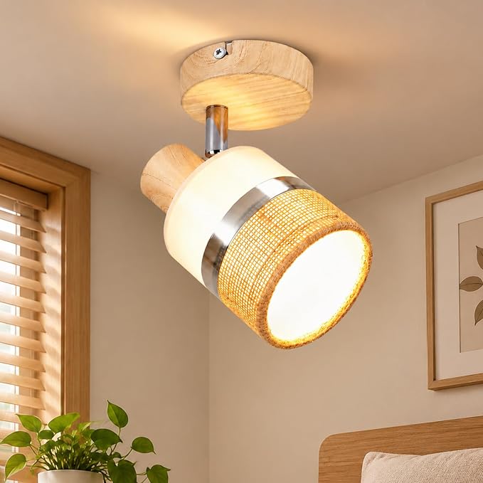Gbly Led-deckenleuchte – Einzelne Lampe Fassung E14 Retro-beleuchtung Für Flure Retro-deckenleuchte 350° Rotation Maximale Leistung 25 W Geeignet Für Schlafzimmer, Küchen Und Wohnzimmer (leuchtmittel