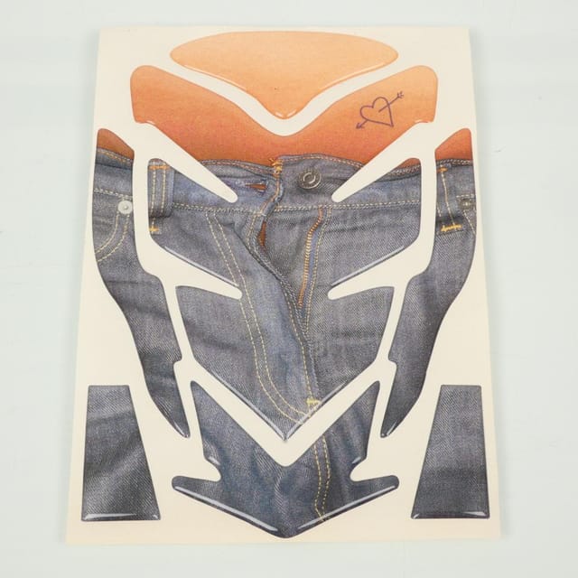 Selbstklebender Tankaufkleber Für Motorräder – Blue Jeans Denim