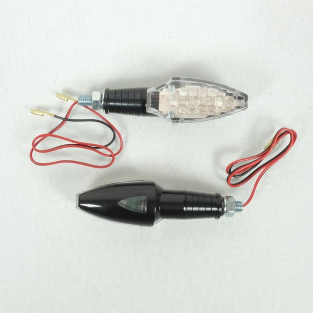 Paar Blinker Led 12v 0.7w Schwarz Für Motorrad Honda R016 N Neu