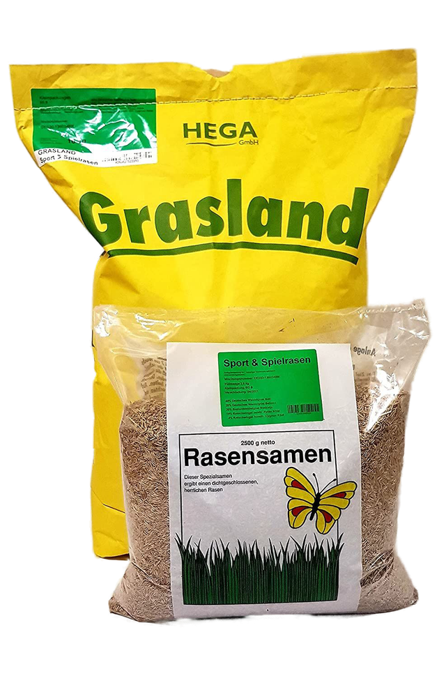 Hega Grasland Rasensamen Sport Und Spiel Grassamen Saatgut Rasen Gras 20kg (2 X 10 Kg)