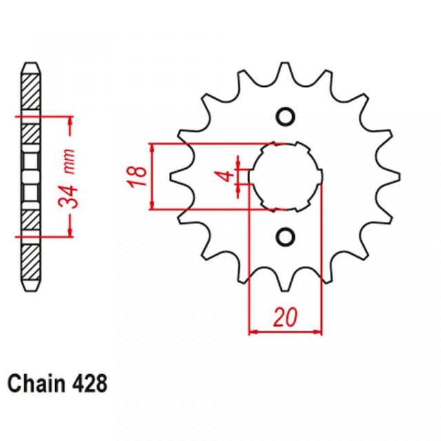 Ritzel Jt Sprockets Für Motorrad Honda 125 Cg 2002 Bis 2005