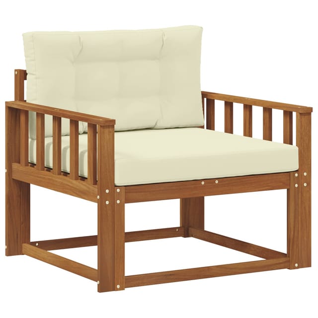 Maison Exclusive - Outdoor Mittelsofa Natur Und Creme 91 X 83 X 7