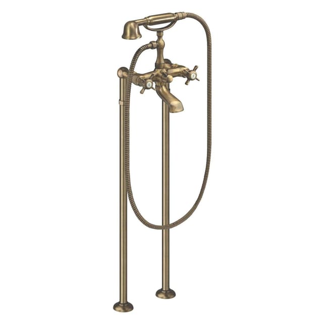 Freistehende Wannenarmatur Mit Duschset, Antik-bronze, Serie Victorian Bronzo