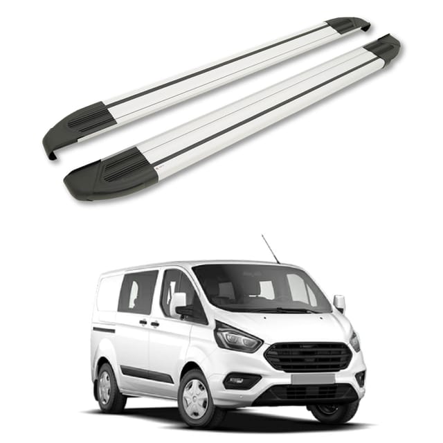 Turtle Kompatibel Mit Ford Custom 2012-2023 / Kurze Version Trittbrett Brillant Grau