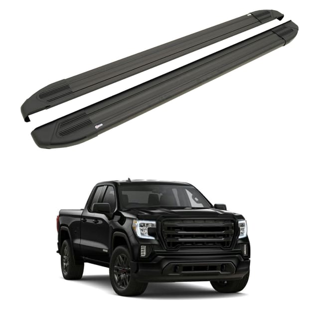 Turtle Kompatibel Mit Gmc Sierra (5th) 2019-2025 Trittbrett Brillant Schwarz