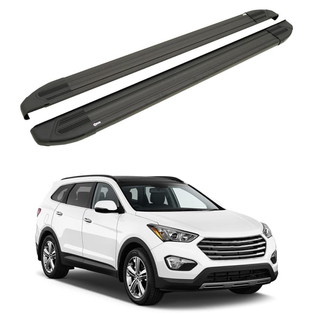 Turtle Kompatibel Mit Hyundai Santa Fe (dm) 2013-2018 Trittbrett Brillant Schwarz