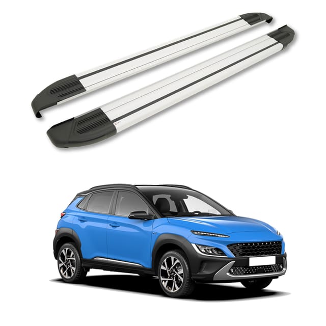Turtle Kompatibel Mit Hyundai Kona 2017-2023 Trittbrett Brillant Grau
