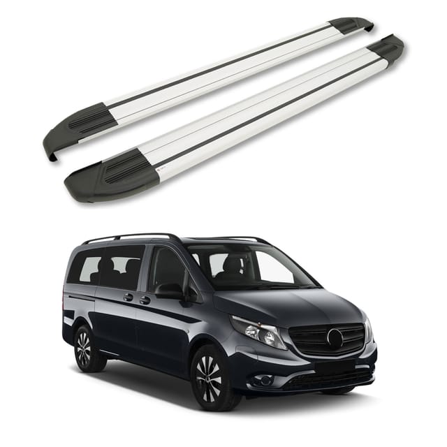 Turtle Kompatibel Mit Mercedes-benz Tourmalineer (w447) 2015-2025 / Exlange Version Trittbrett Brillant Grau