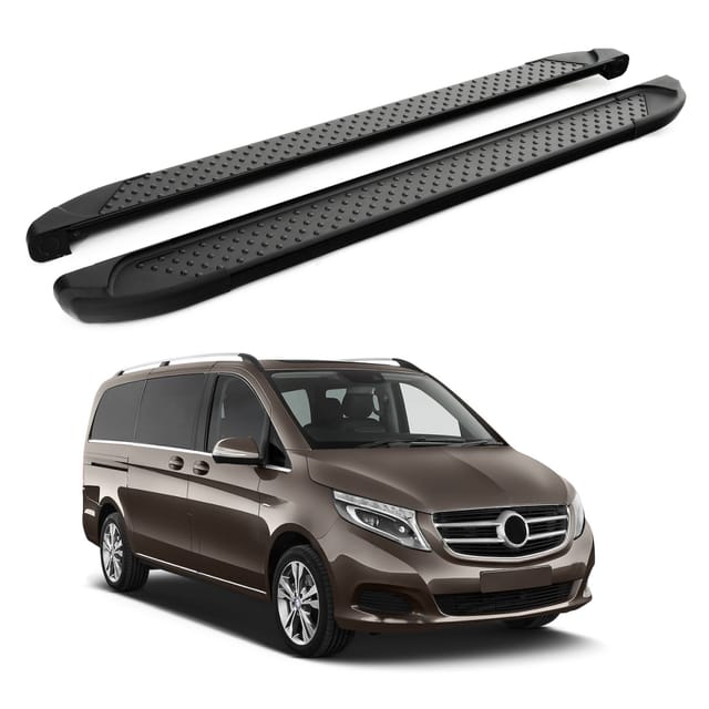 Turtle Kompatibel Mit Mercedes-benz V-class (w447) 2015-2025 / Kurze Version Trittbrett Sapphire V1 Schwarz