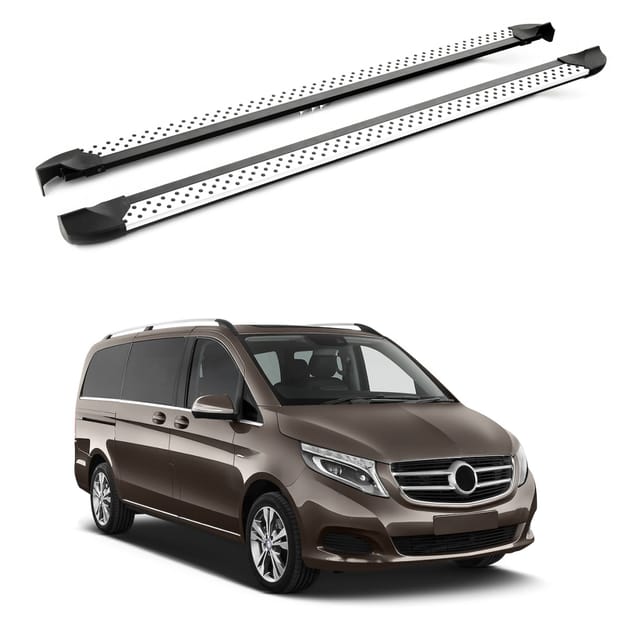 Turtle Kompatibel Mit Mercedes-benz V-class (w447) 2015-2025 / Kurze Version Trittbrett Era V2 Grau