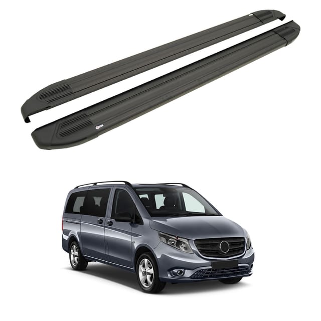 Turtle Kompatibel Mit Mercedes-benz Vito (w447) 2015-2025 / Kurze Version Trittbrett Brillant Schwarz