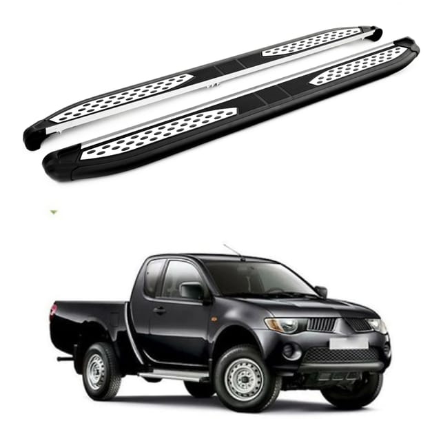 Turtle Kompatibel Mit Mitsubishi L200 (mk4) 2006-2014 Trittbrett Plus Schwarz
