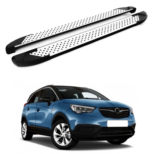 Turtle Kompatibel Mit Opel Crossland X 2017-2020 Trittbrett Sapphire V1 Grau