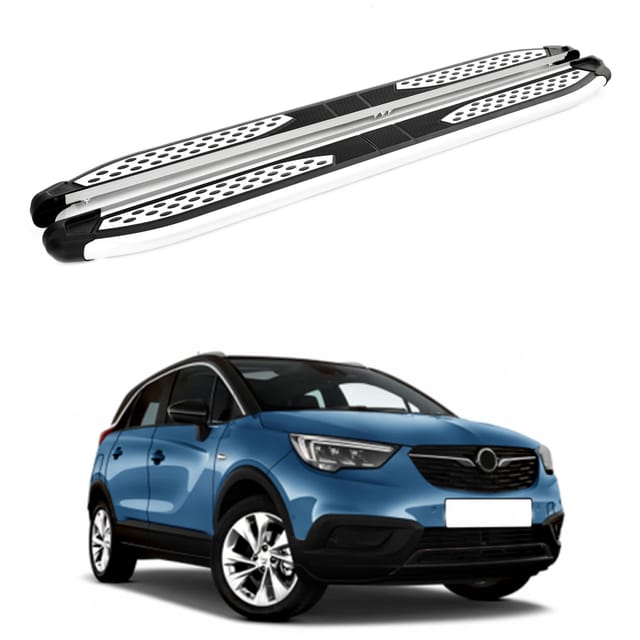 Turtle Kompatibel Mit Opel Crossland X 2017-2020 Trittbrett Plus Grau