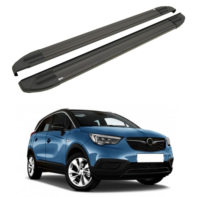 Turtle Kompatibel Mit Opel Crossland X 2017-2020 Trittbrett Brillant Schwarz