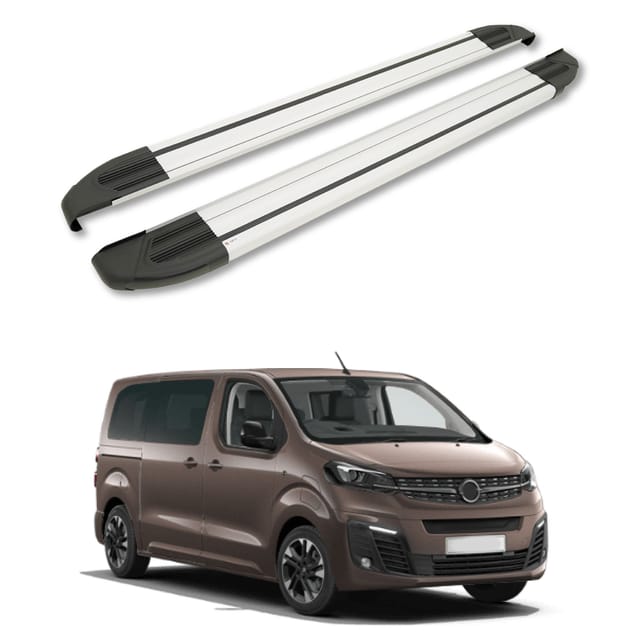 Turtle Kompatibel Mit Opel Zafira Life (mk3) 2019-2025 / Lange Version Trittbrett Brillant Grau
