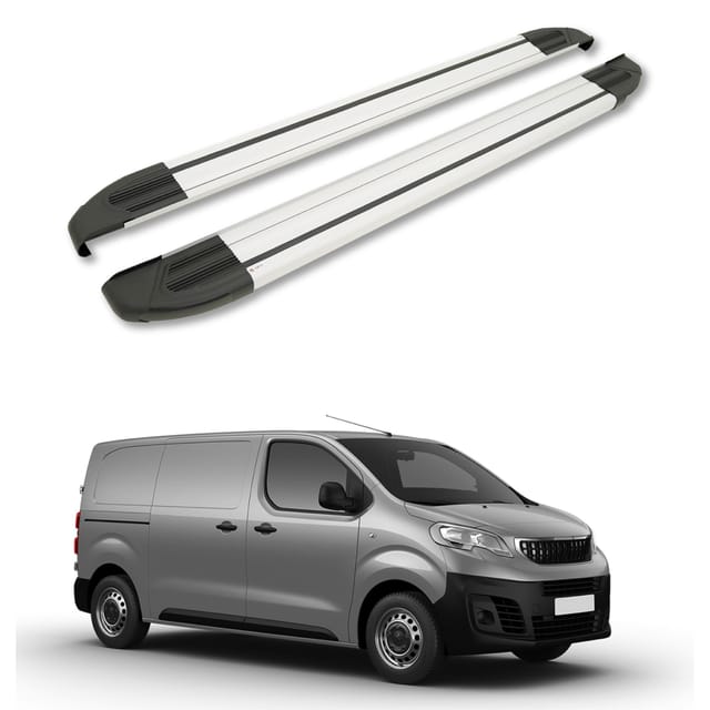Turtle Kompatibel Mit Peugeot Expert (mk3) 2017-2025 / Mittlere Version Trittbrett Brillant Grau