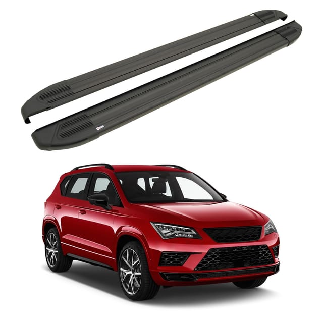 Turtle Kompatibel Mit Seat Ateca 2016-2025 Trittbrett Brillant Schwarz