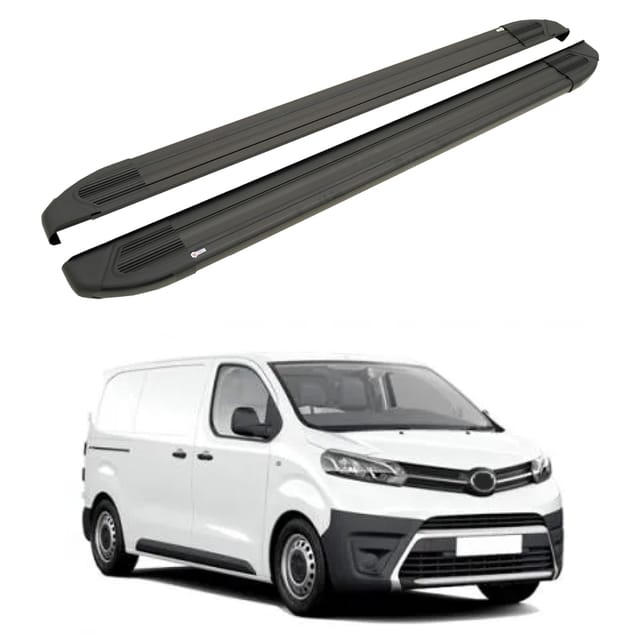 Turtle Kompatibel Mit Toyota Proace (mk2) 2013-2016 / Lange Version Trittbrett Brillant Schwarz