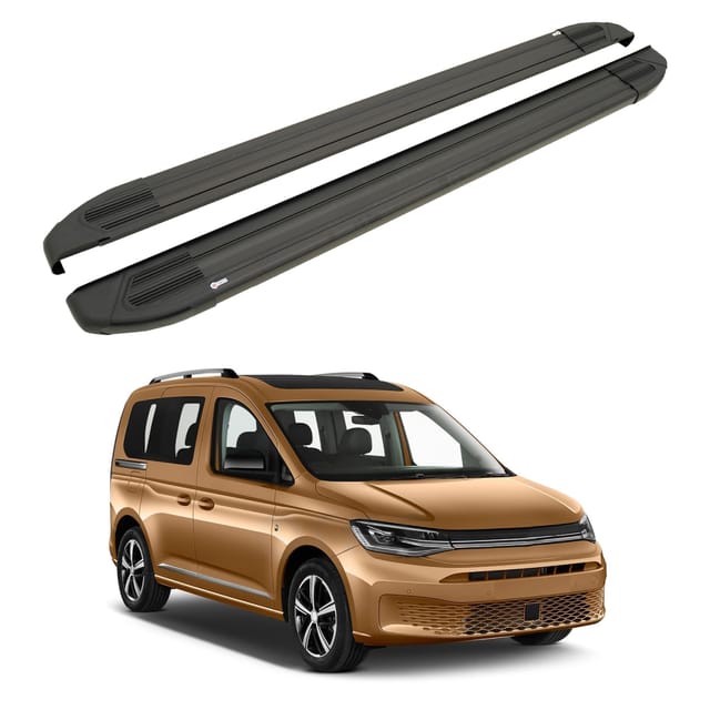Turtle Kompatibel Mit Volkswagen Caddy 2020-2025 / Kurze Version Trittbrett Brillant Schwarz