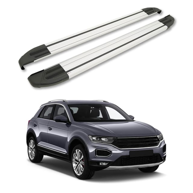 Turtle Kompatibel Mit Volkswagen T-roc 2017-2025 Trittbrett Brillant Grau