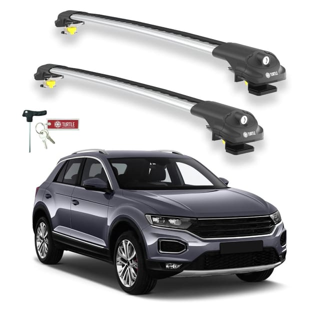 Turtle Kompatibel Mit Volkswagen T-roc 2017-2025 Dachträger Air1 Grau