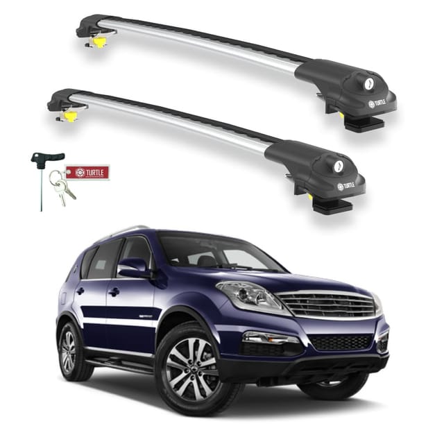 Turtle Kompatibel Mit Ssangyong Rexton W (y290) 2013-2017 Dachträger Air1 Grau