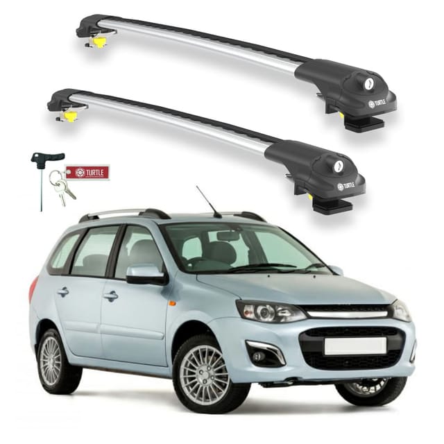 Turtle Kompatibel Mit Lada Kalina Sw 2013-2018 Dachträger Air1 Grau