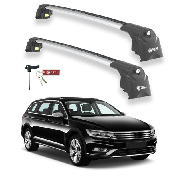 Turtle Kompatibel Mit Volkswagen Passat Alltrack (b8) 2015-2023 Dachträger Air2 Grau