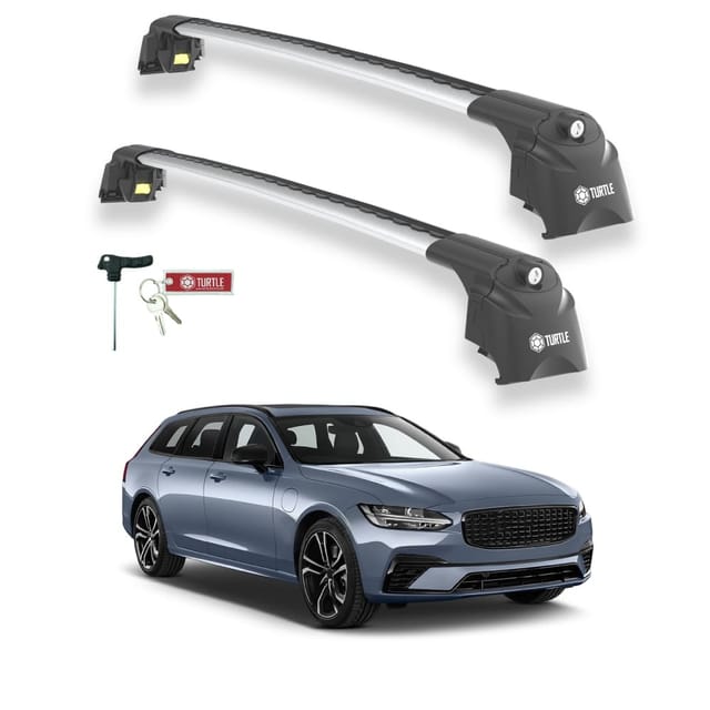 Turtle Kompatibel Mit Volvo V90 (eu) 2017-2025 Dachträger Air2 Grau