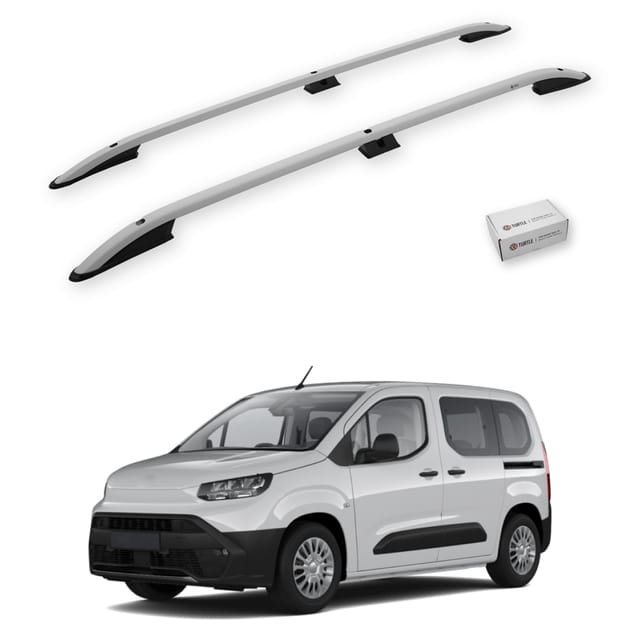 Turtle Kompatibel Mit Toyota Proace City 2019-2025 / Kurze Version Dachreling Crown Grau