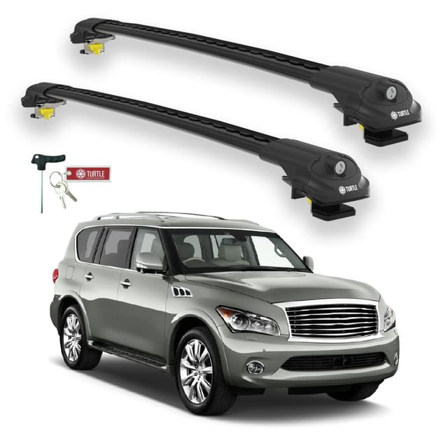 Turtle Kompatibel Mit Infiniti Qx56 (z62) 2011-2013 Dachträger Air1 Schwarz