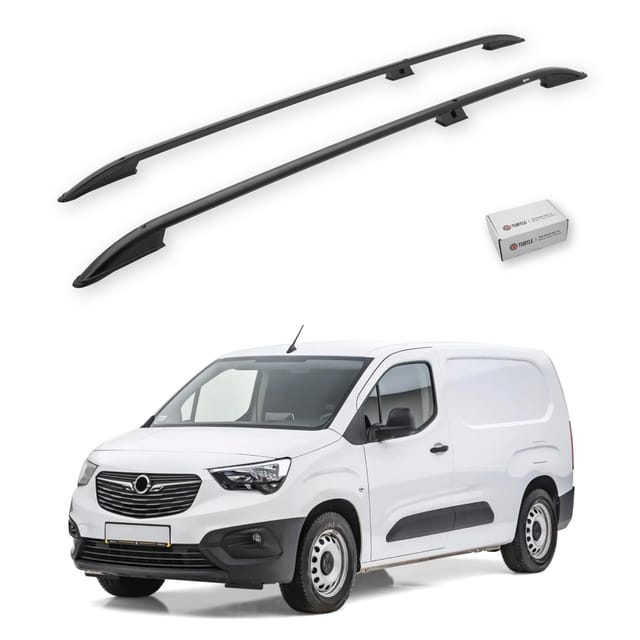 Turtle Kompatibel Mit Opel Combo E 2019-2025 / Lange Version Dachreling Crown Schwarz