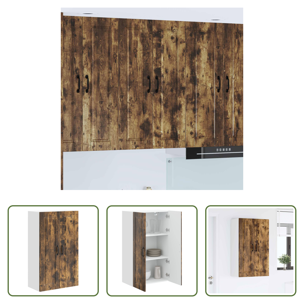 Vidaxl Holzschrank - Küchenschrank Geräucherte Eiche 60 X 31 X 100 Cm Holzwerkstoff