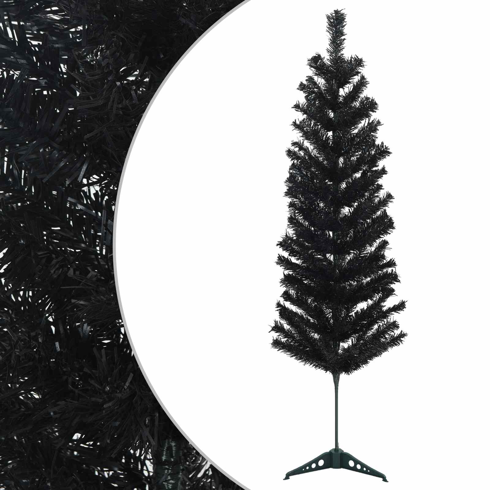 Künstlicher Schlanker Weihnachtsbaum 120 Cm Pvc Und Stahl Vidaxl
