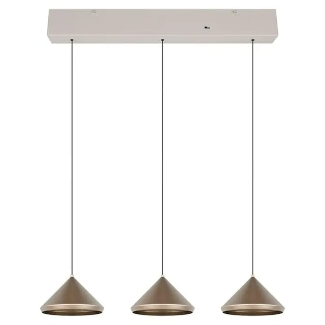 Trio Pendelleuchte 3er Spot Laguna 3x 5 W Grau Metall Warmweiß-kaltweiß Pendelleuchte