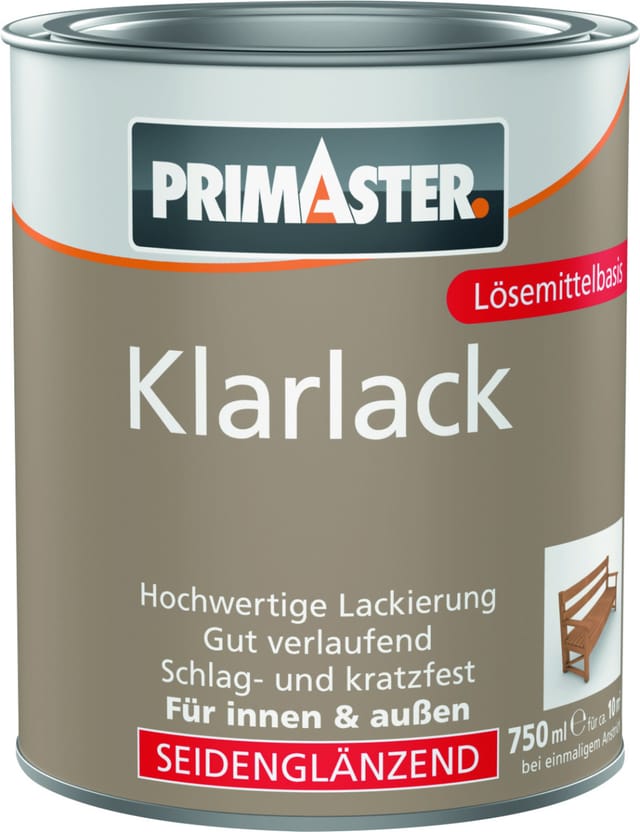 Primaster Klarlack 750 Ml Farblos Seidenglänzend Lack