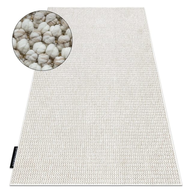 Teppich Casablanca Loop Weiß / Beige Schleife Weich Beige 150x300 Cm