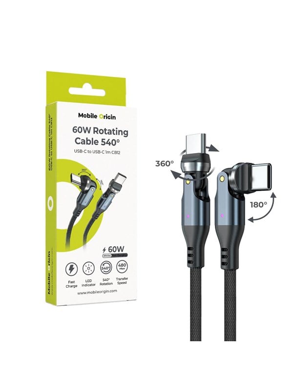 Mobile Origin Rotating Cable 540 USB-C to USB-C - 1m