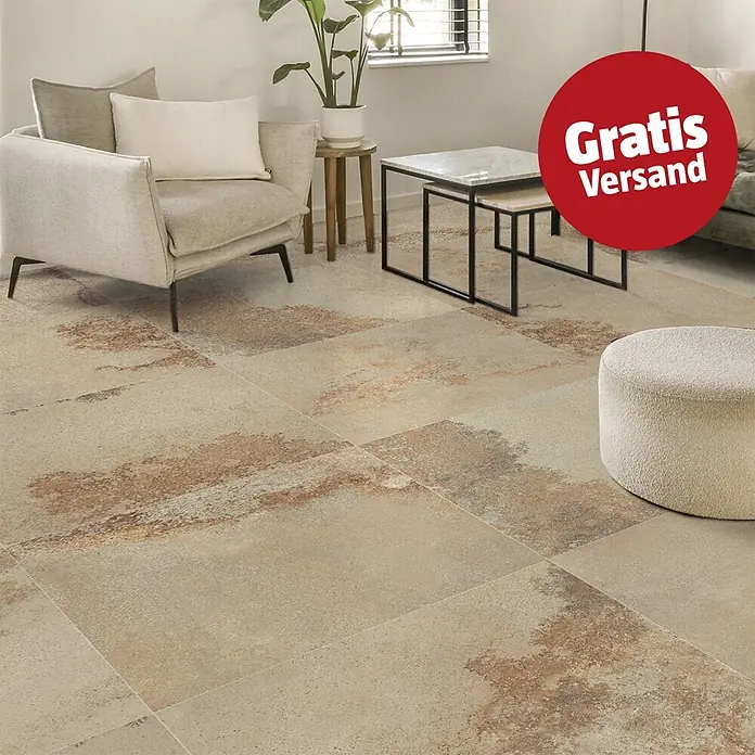 Feinsteinzeugfliese Solterra (60 x 60 cm, Beige, Matt)