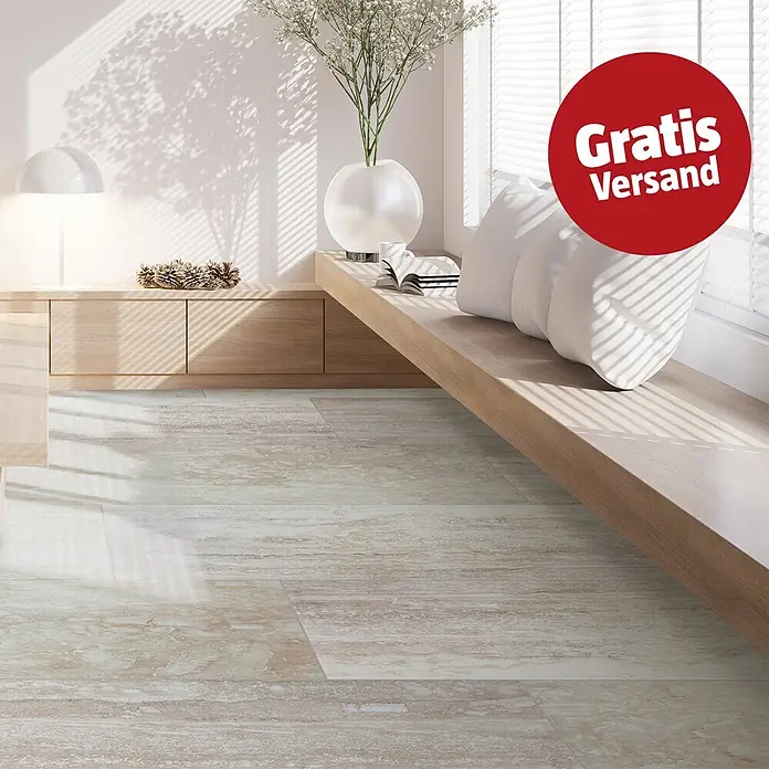 Feinsteinzeugfliese Trenova (120 x 60 cm, Crema, Matt)