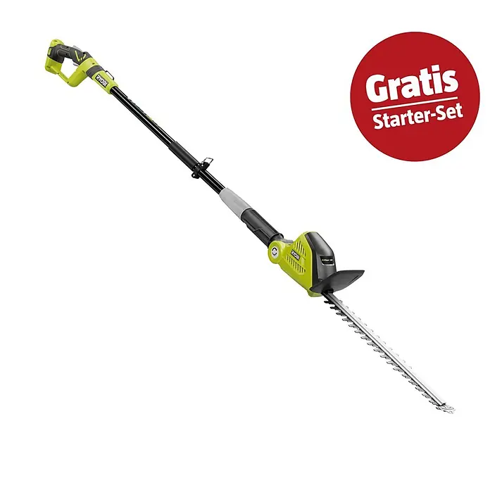 Ryobi ONE+ Maschinen-Set (Teleskop-Heckenschere OPT1845,18V, 4 Ah Akku & 2A Ladegerät)