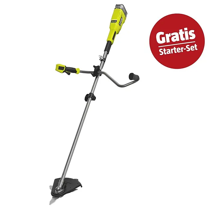 Ryobi ONE+ Maschinen-Set (Akku-Freischneider RY18BCX26A-0,18V, 4 Ah Akku & 2A Ladegerät)