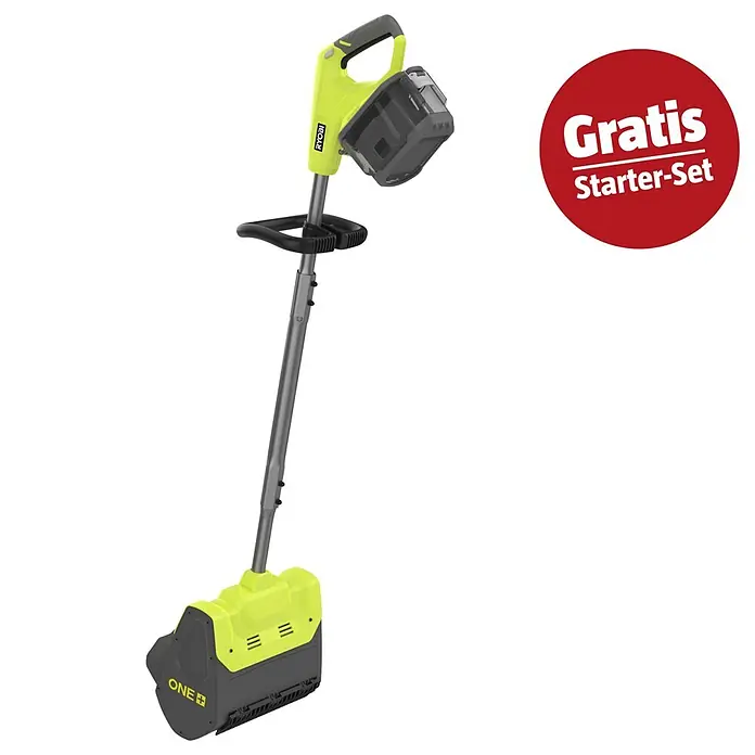 Ryobi ONE+ Maschinen-Set (Akku-Schneefräse RY18ST25A-0,18V, 4 Ah Akku & 2A Ladegerät)