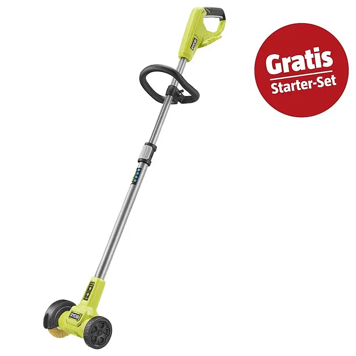 Ryobi ONE+ Maschinen-Set (Akku-Fugenreiniger RY18PCC-0,18V, 4 Ah Akku & 2A Ladegerät)