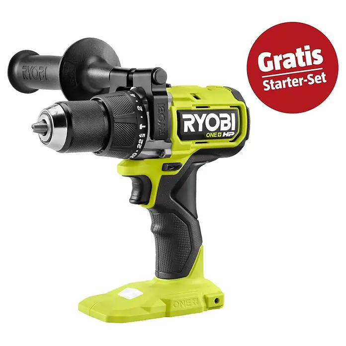 Ryobi ONE+HP Maschinen-Set (Akku-Schlagbohrschrauber RPD18X1-0 + gratis Starter-Kit)