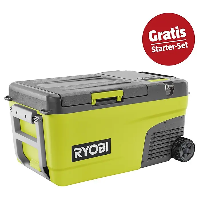 Ryobi ONE+ Maschinen-Set (Akku-Kühlbox Hybrid RY18CB23A-0,18V, 4 Ah Akku & 2A Ladegerät)