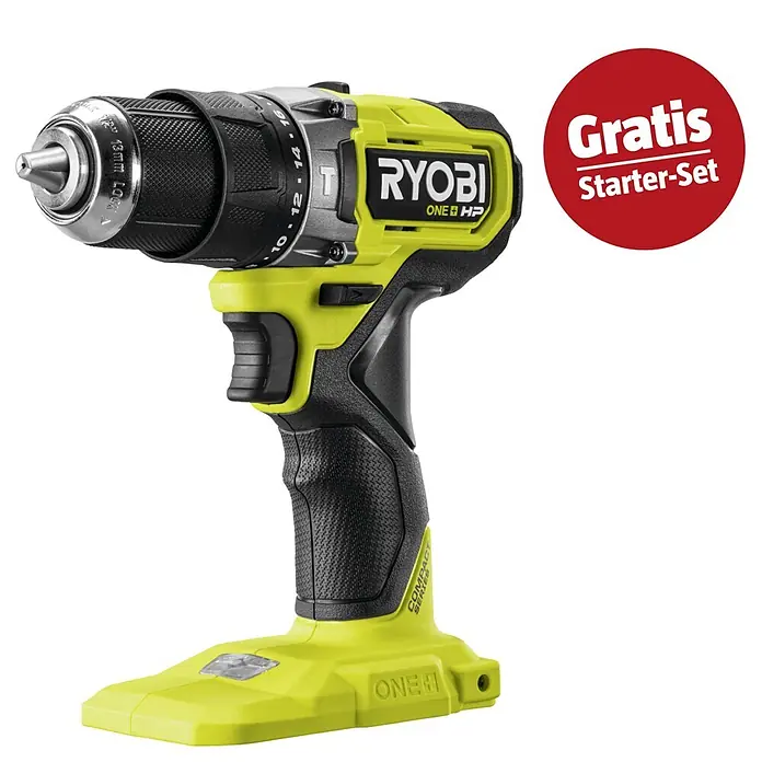 Ryobi ONE+ Maschinen-Set (Akku-Schlagbohrschrauber RPD18C1-0 C + gratis Starter-Kit)